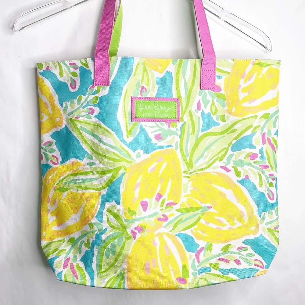 Lily Pulitzer Lemon Canvas Tote - Picture 4 of 6